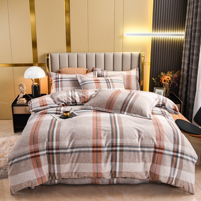 名优家纺 2025新款全棉纯棉磨毛数码印花单床笠单品床笠床笠单件 简约世界