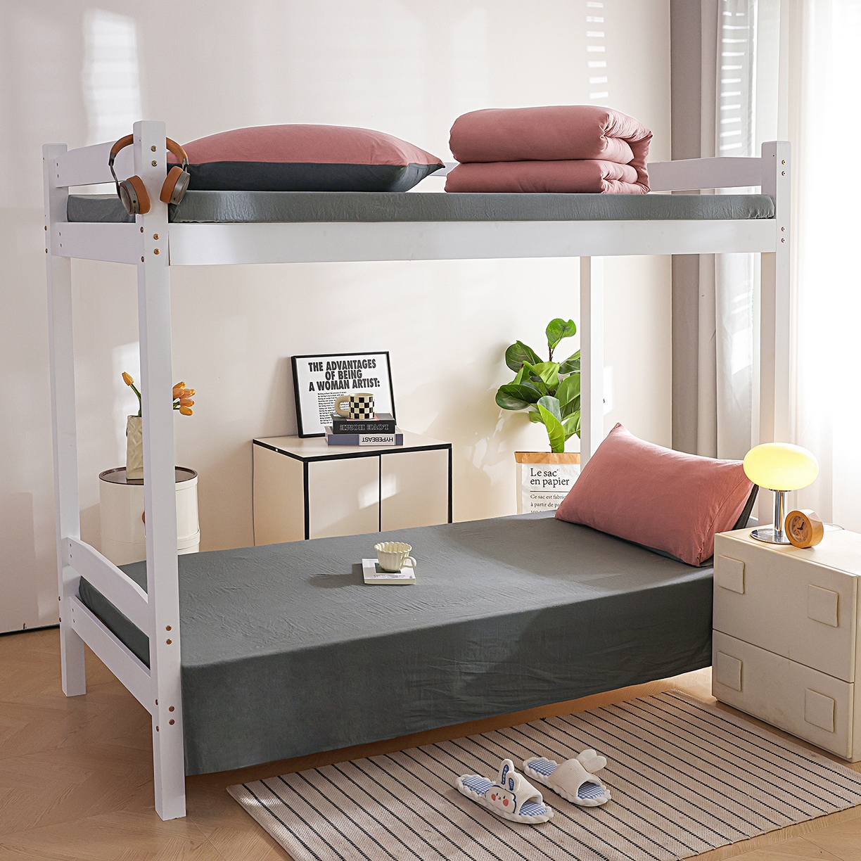 91家纺网 家纺一手货源 找家纺 益多眠 2026新款双拼云朵被被子被芯 双拼系列-豆沙+深灰