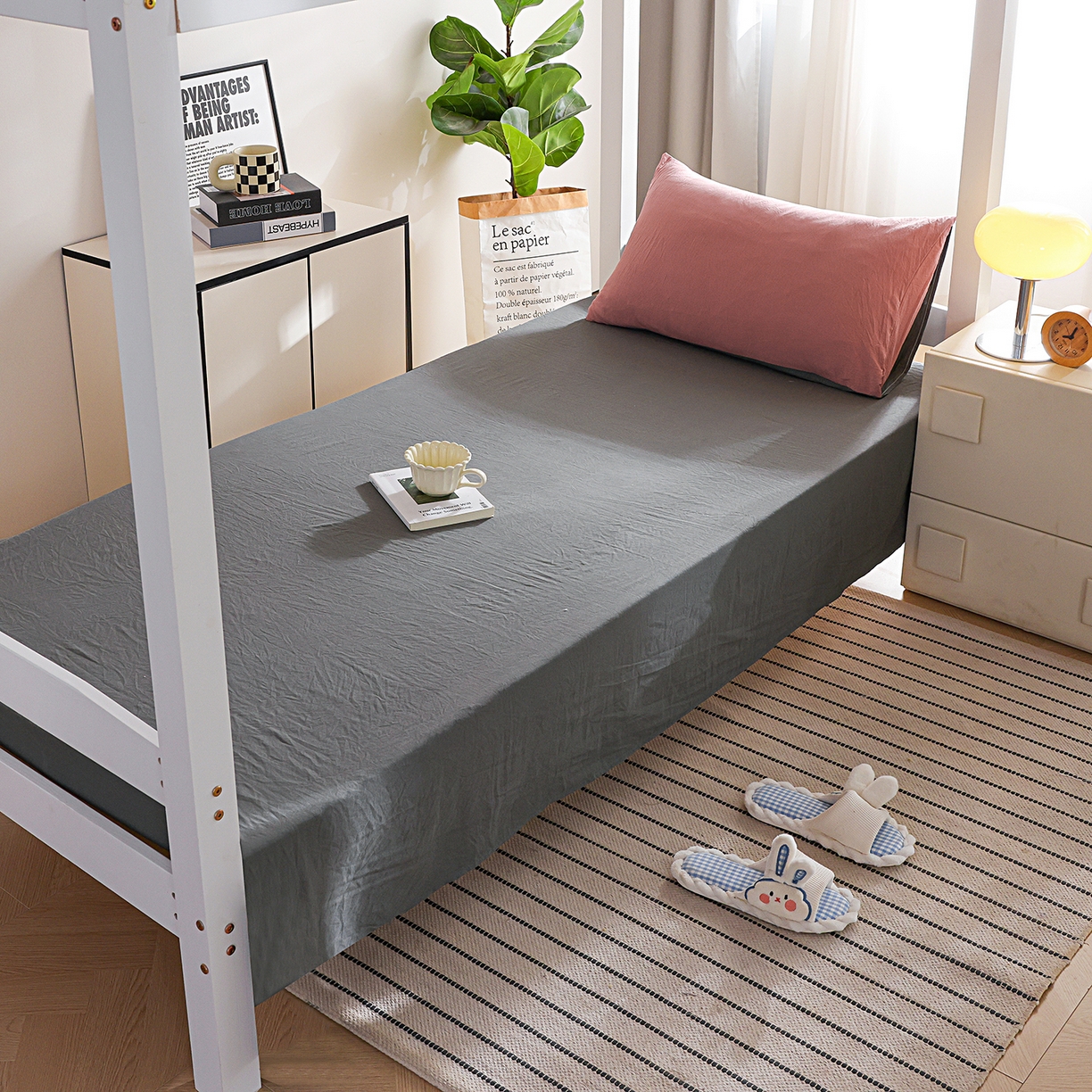 91家纺网 家纺一手货源 找家纺 益多眠 2026新款双拼云朵被被子被芯 双拼系列-豆沙+深灰