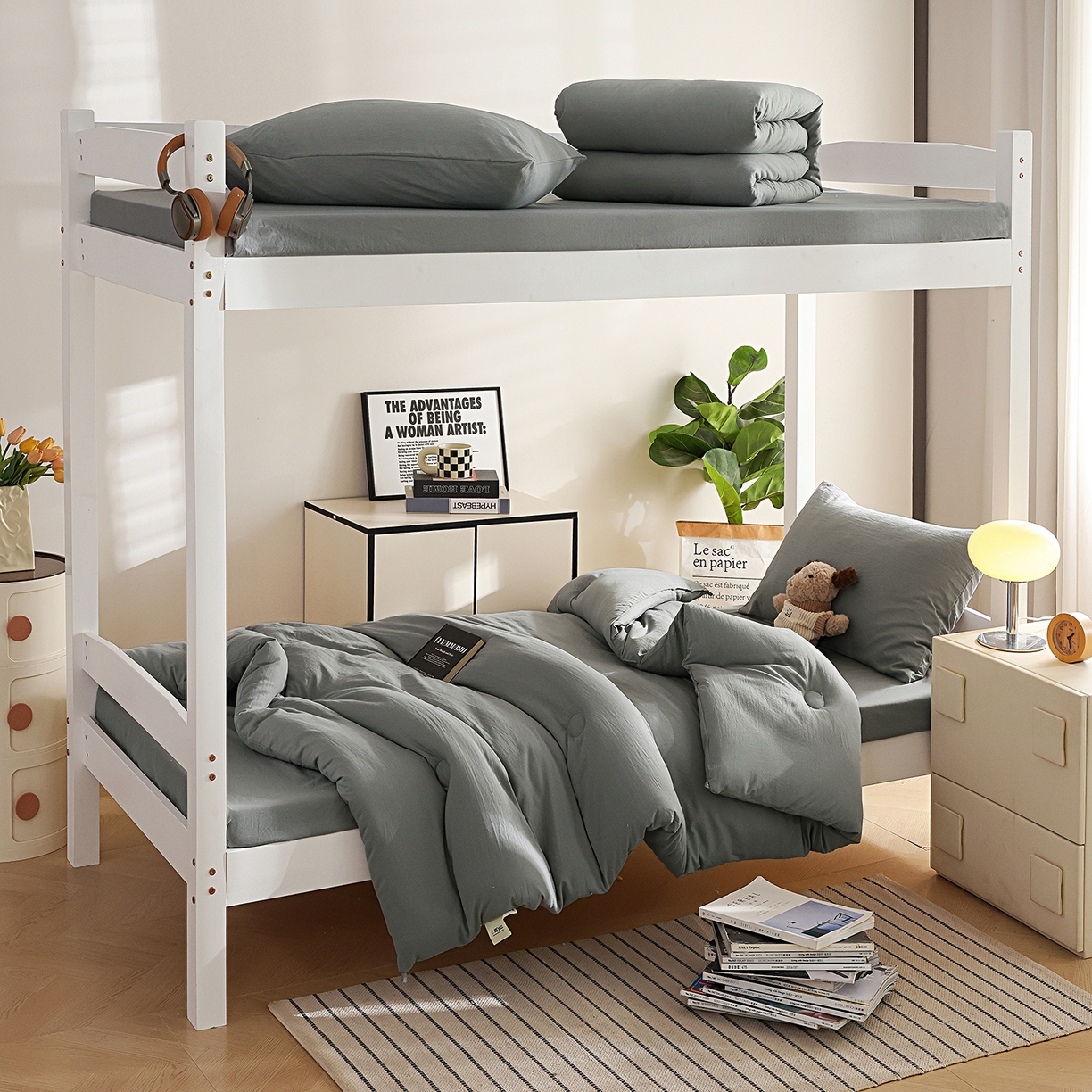 91家纺网 家纺一手货源 找家纺 益多眠 2026新款双拼云朵被被子被芯 双拼系列-烟灰