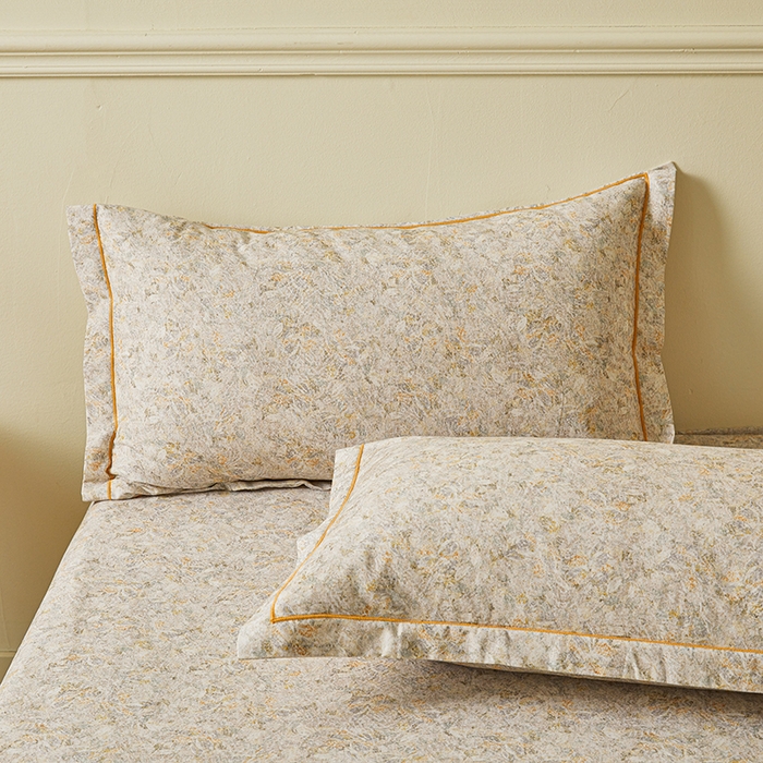 名优家纺 2025新款100%全棉纯棉磨毛数码印花枕套单品枕套单件单枕套 莫兰迪-绿