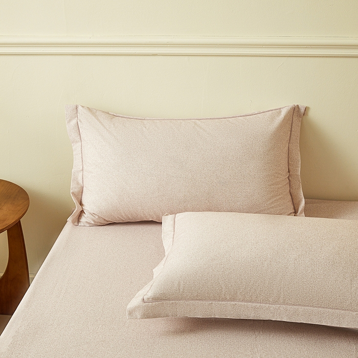 名优家纺 2025新款100%全棉纯棉磨毛数码印花枕套单品枕套单件单枕套 奶茶咖