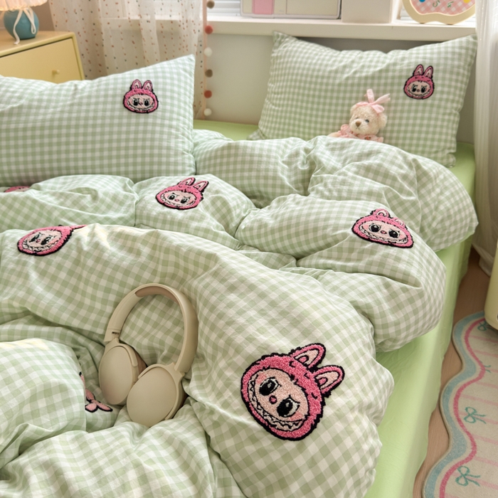 91家纺网 家纺一手货源 找家纺 （总）老K (原美阁） 2025新款学生季A类云朵棉毛巾绣四件套