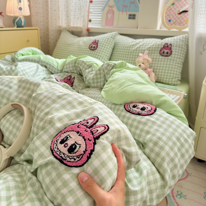 91家纺网 家纺一手货源 找家纺 （总）老K (原美阁） 2025新款学生季A类云朵棉毛巾绣四件套