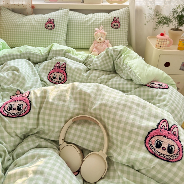 91家纺网 家纺一手货源 找家纺 （总）老K (原美阁） 2025新款学生季A类云朵棉毛巾绣四件套