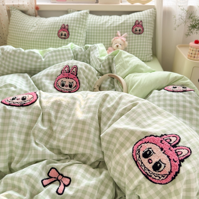 91家纺网 家纺一手货源 找家纺 （总）老K (原美阁） 2025新款学生季A类云朵棉毛巾绣四件套