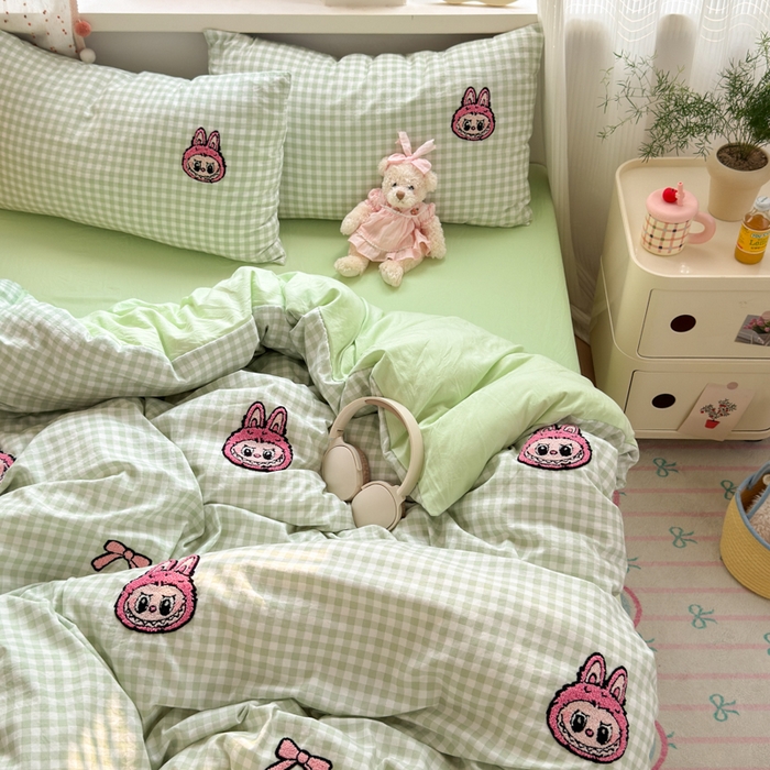 91家纺网 家纺一手货源 找家纺 （总）老K (原美阁） 2025新款学生季A类云朵棉毛巾绣四件套