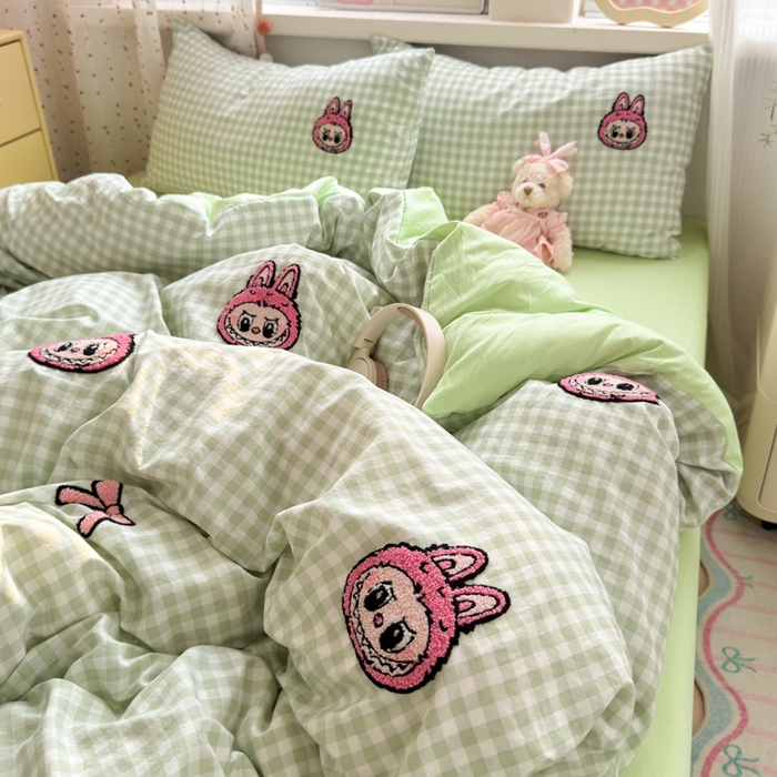 91家纺网 家纺一手货源 找家纺 （总）老K (原美阁） 2025新款学生季A类云朵棉毛巾绣四件套