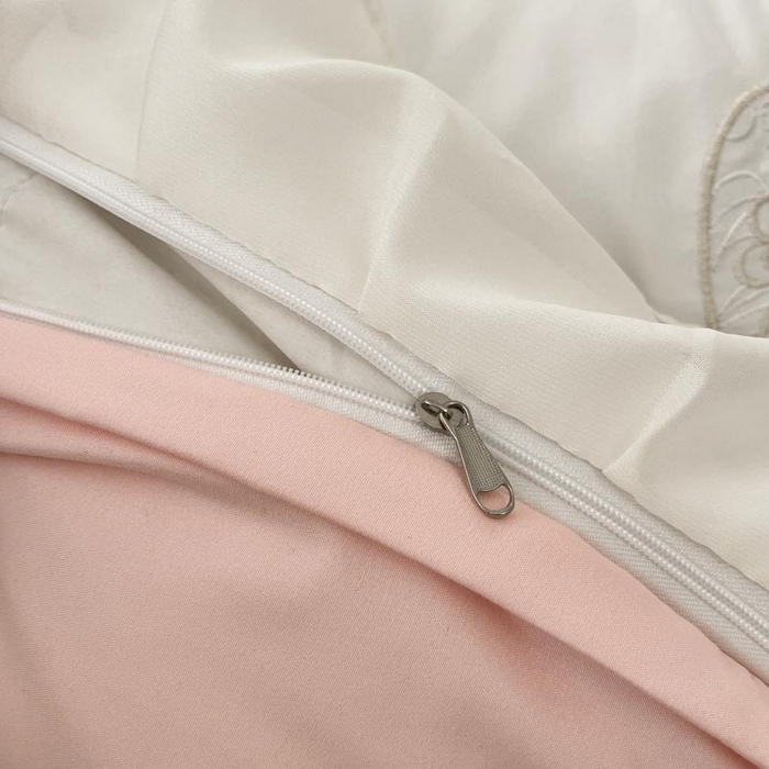 91家纺网 家纺一手货源 找家纺 （总）ab家纺 2025新款水洗棉绣花四件套-铃兰语