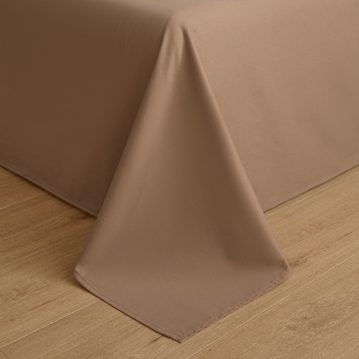 91家纺网 家纺一手货源 找家纺 ab家纺 2025新款全棉提花磨毛四件套-花雨漫漫 花雨漫漫-咖