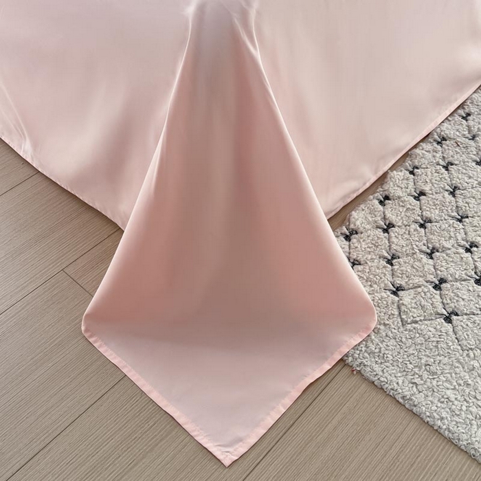 91家纺网 家纺一手货源 找家纺 ab家纺 2025新款水洗棉绣花四件套-铃兰语 铃兰语 微微粉