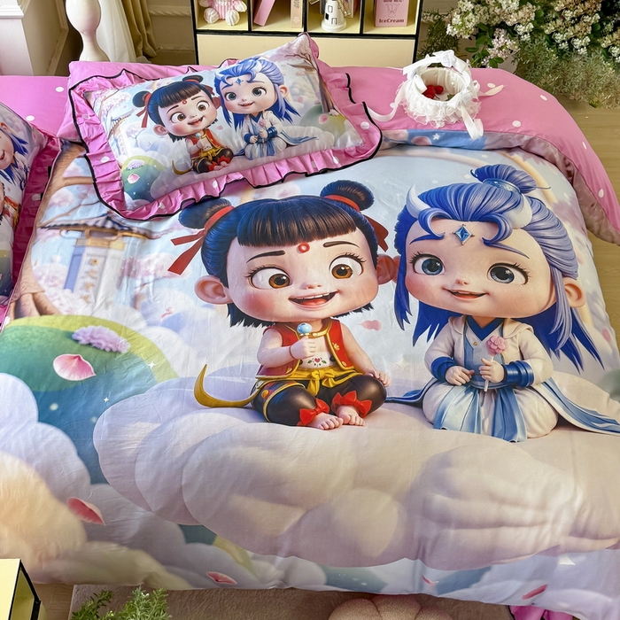 91家纺网 家纺一手货源 找家纺 （总）馨语家居 2025新款A类全棉3D大版印花四件套