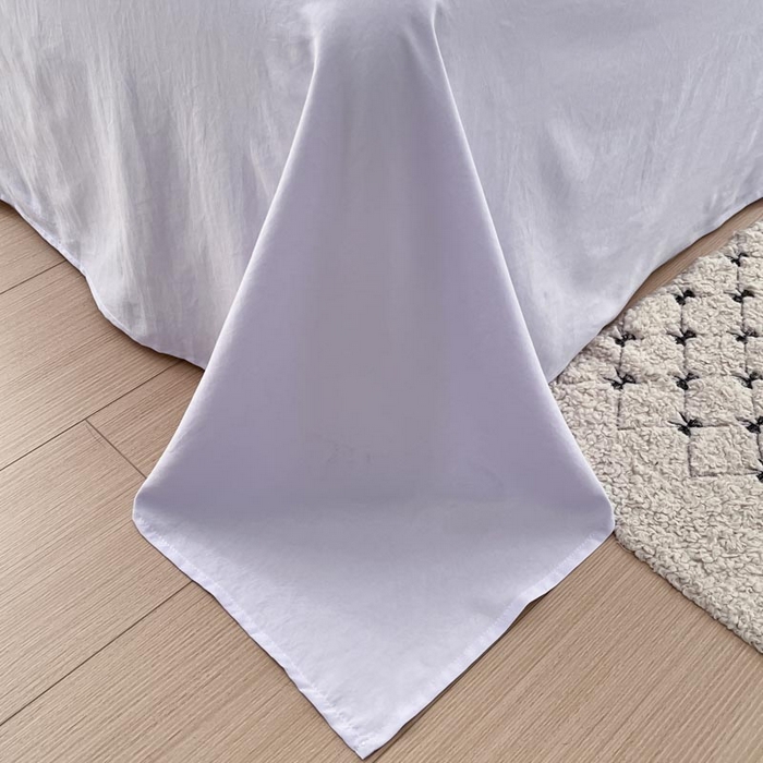 91家纺网 家纺一手货源 找家纺 ab家纺 2025新款水洗棉绣花四件套-铃兰语 铃兰语  香芋紫