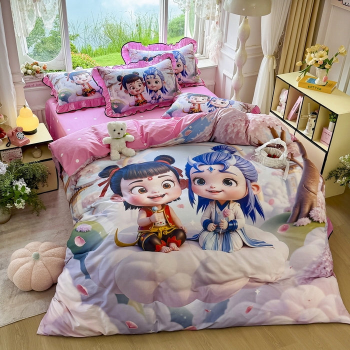 91家纺网 家纺一手货源 找家纺 （总）馨语家居 2025新款A类全棉3D大版印花四件套