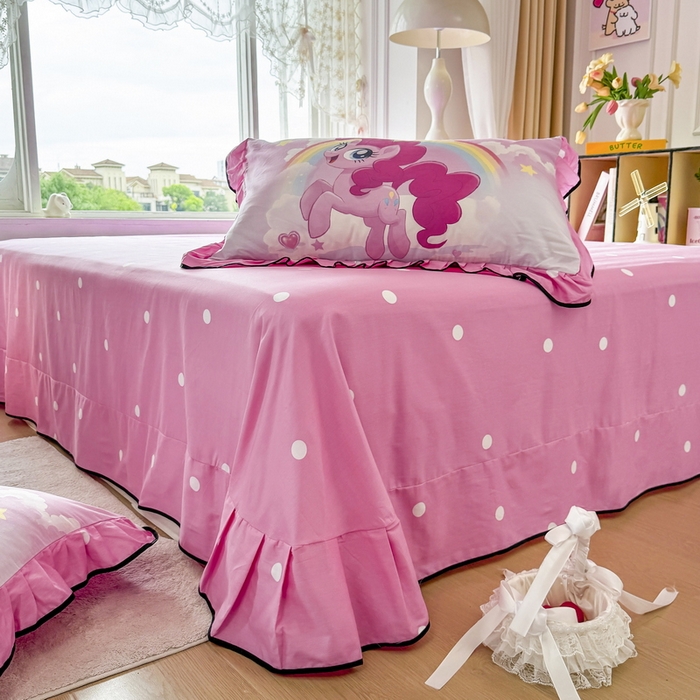 91家纺网 家纺一手货源 找家纺 馨语家居 2025新款A类全棉3D大版印花四件套 彩虹碧琪