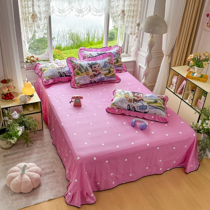 91家纺网 家纺一手货源 找家纺 馨语家居 2025新款A类全棉3D大版印花四件套 郊游哪吒