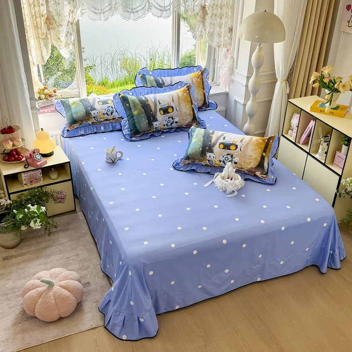 91家纺网 家纺一手货源 找家纺 馨语家居 2025新款A类全棉3D大版印花四件套 未来萌宠