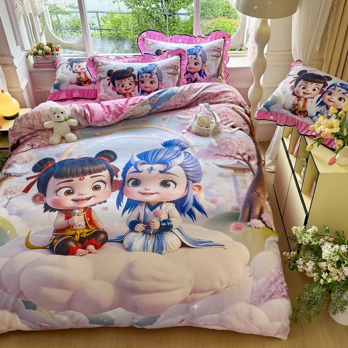 91家纺网 家纺一手货源 找家纺 （总）馨语家居 2025新款A类全棉3D大版印花四件套