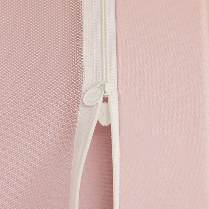 91家纺网 家纺一手货源 找家纺 青竹苑 2025花边款覆膜遮光学生蚊帐 小樱桃-粉