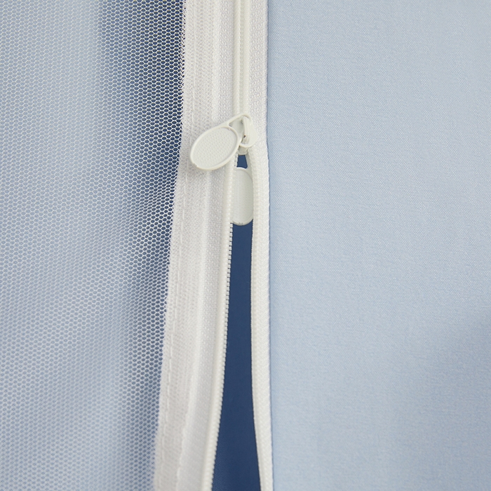 91家纺网 家纺一手货源 找家纺 青竹苑 2025花边款覆膜遮光学生蚊帐 小樱桃-蓝