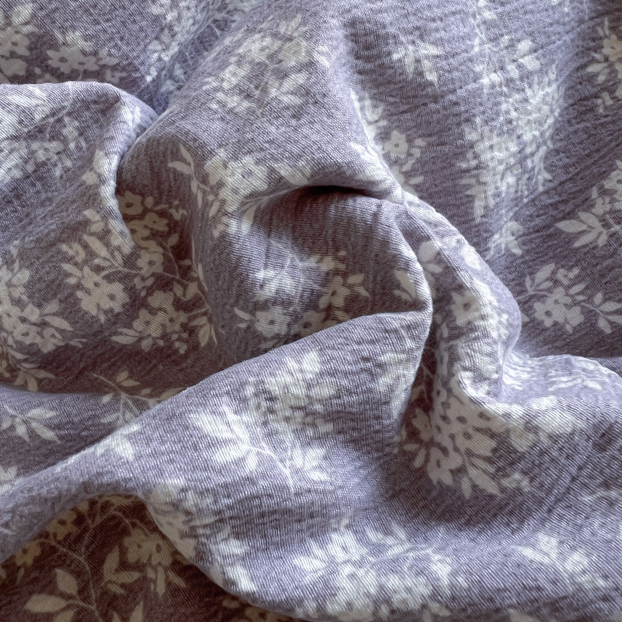 91家纺网 家纺一手货源 找家纺 美梦家纺 2025新款高克重加厚亚麻皱皱纱床盖四件套系列（提供买家秀) 紫妍