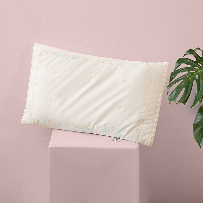 91家纺网 家纺一手货源 找家纺 鼎晟纺 2025新款护颈巴马蚕丝护颈枕儿童学生枕头成人枕芯单枕芯 巴马蚕丝-米色