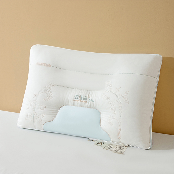 91家纺网 家纺一手货源 找家纺 鼎晟纺 2025新款森睡棉云柔护颈枕学生枕头成人枕芯单枕芯 森睡棉护颈枕-时尚蓝