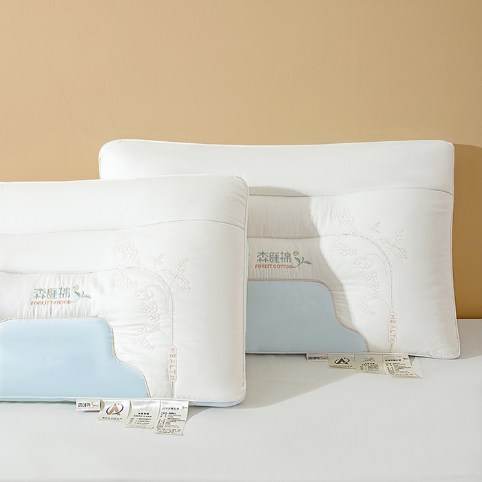 91家纺网 家纺一手货源 找家纺 鼎晟纺 2025新款森睡棉云柔护颈枕学生枕头成人枕芯单枕芯 森睡棉护颈枕-时尚蓝