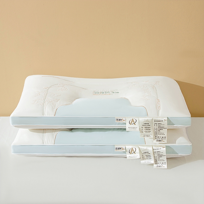 91家纺网 家纺一手货源 找家纺 鼎晟纺 2025新款森睡棉云柔护颈枕学生枕头成人枕芯单枕芯 森睡棉护颈枕-时尚蓝