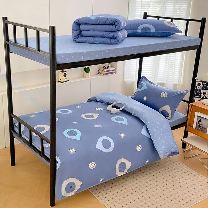 91家纺网 家纺一手货源 找家纺 锦润家纺2025新款全棉13372学生三件套纯棉宿舍六件套 心灵空间