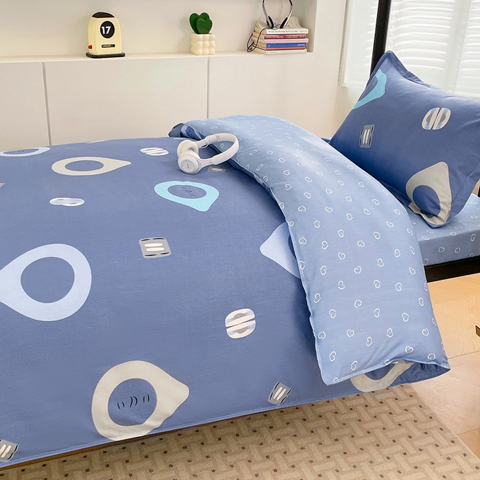 91家纺网 家纺一手货源 找家纺 锦润家纺2025新款全棉13372学生三件套纯棉宿舍六件套 心灵空间