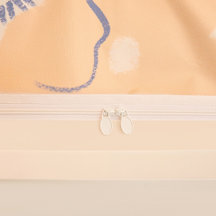 91家纺网 家纺一手货源 找家纺 青竹苑 2025新款覆膜遮光印花学生坐床蚊帐 花朵喵喵