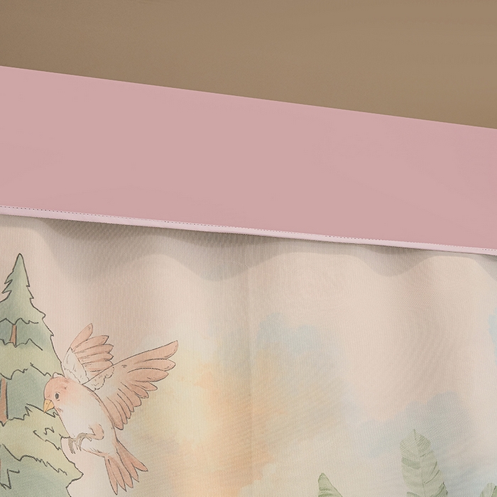 91家纺网 家纺一手货源 找家纺 青竹苑 2025新款覆膜遮光印花学生坐床蚊帐 童话园