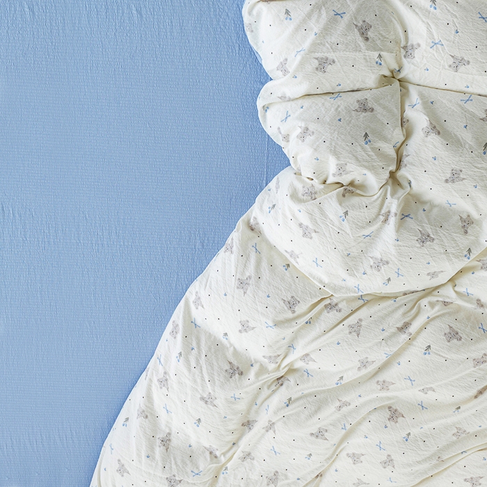 91家纺网 家纺一手货源 找家纺 （总）奇丝雅 2025新款A类有氧超柔云感双层纱皱皱纱学生宿舍三件套家用四件套单被套