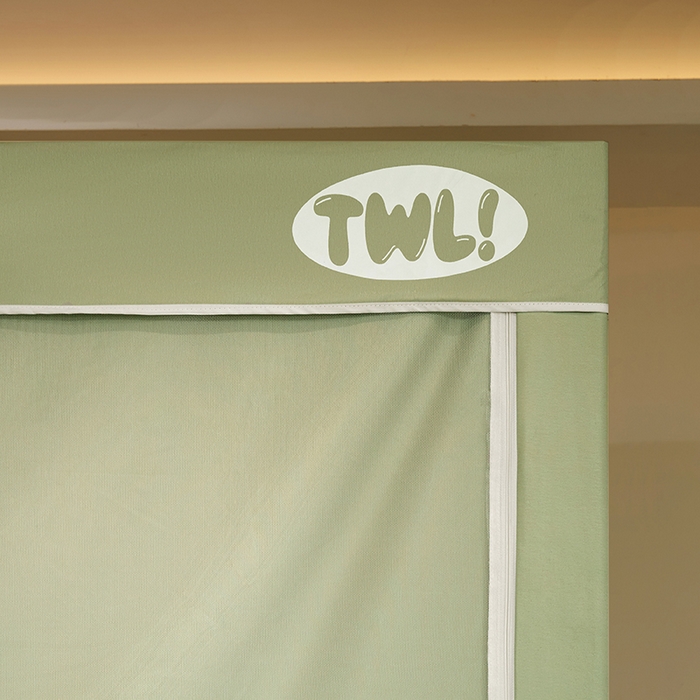 91家纺网 家纺一手货源 找家纺 青竹苑 2025新款覆膜遮光印花学生坐床蚊帐 绿