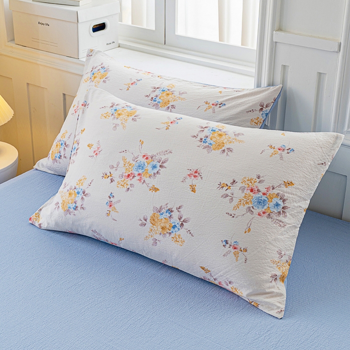 91家纺网 家纺一手货源 找家纺 奇丝雅 2025新款A类有氧超柔云感双层纱皱皱纱学生宿舍三件套家用四件套单被套 半岛慕尚