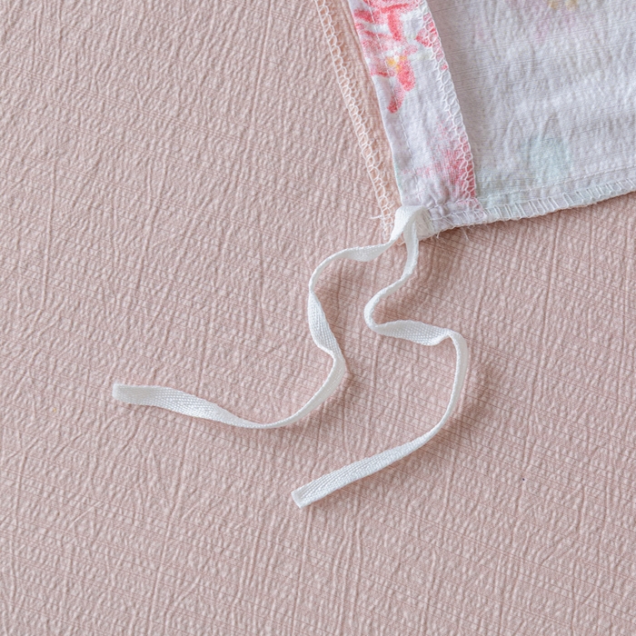 91家纺网 家纺一手货源 找家纺 奇丝雅 2025新款A类有氧超柔云感双层纱皱皱纱学生宿舍三件套家用四件套单被套 朵朵田园