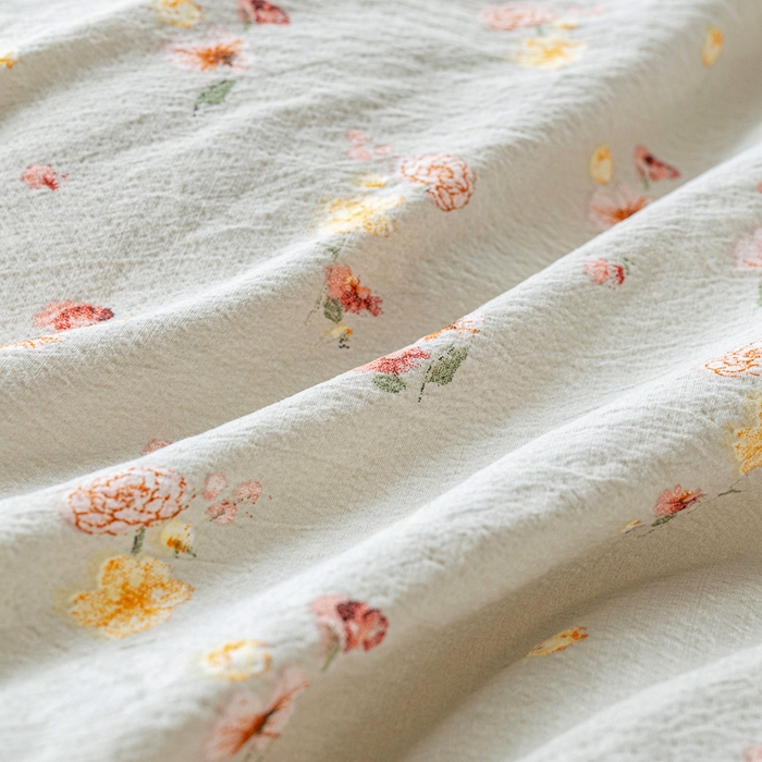 91家纺网 家纺一手货源 找家纺 奇丝雅 2025新款A类有氧超柔云感双层纱皱皱纱学生宿舍三件套家用四件套单被套 轻颂