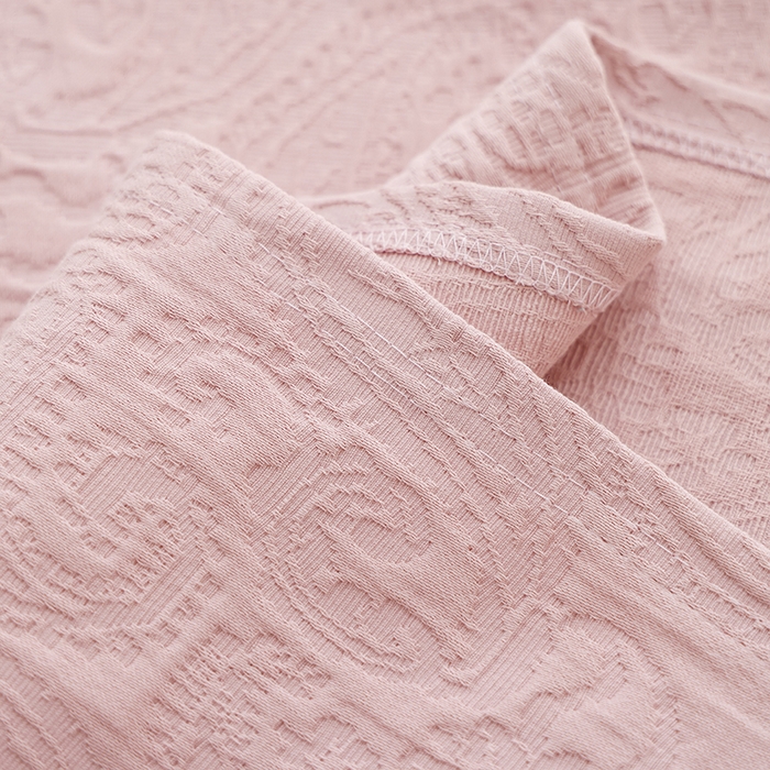 91家纺网 家纺一手货源 找家纺 朴尔家纺-毛巾被 2025新款浮雕凤尾花纯色全棉纯棉三层纱布枕巾单枕巾枕巾单件 浮雕凤尾花-粉