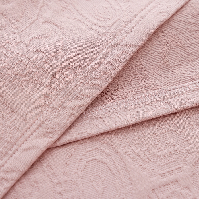 91家纺网 家纺一手货源 找家纺 朴尔家纺-毛巾被 2025新款浮雕凤尾花纯色全棉纯棉三层纱布枕巾单枕巾枕巾单件 浮雕凤尾花-粉