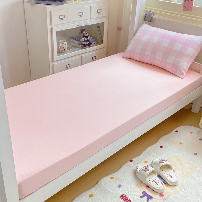 91家纺网 家纺一手货源 找家纺 麒东家纺 2025新款开学季学生ins风条纹方格水洗四件套学生上下铺三件套 方格蓝色