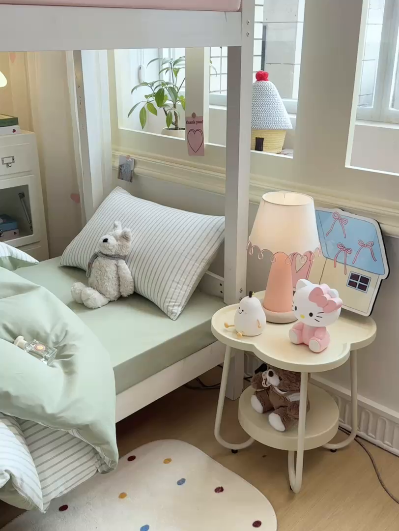 91家纺网 家纺一手货源 找家纺 麒东家纺 2025新款开学季学生ins风条纹方格水洗四件套学生上下铺三件套 条纹绿色