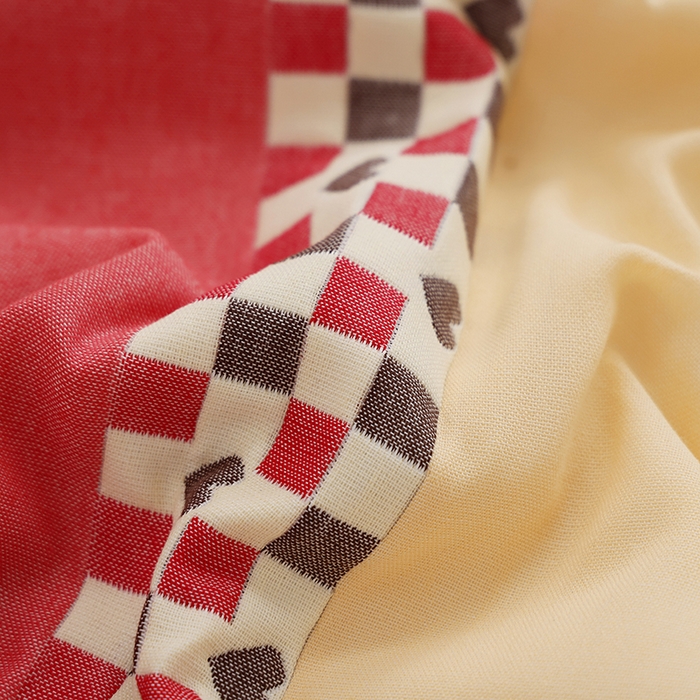 91家纺网 家纺一手货源 找家纺 朴尔家纺-毛巾被 2025新款格致系列全棉纯棉加厚六层纱布枕巾单枕巾枕巾单件 彩格恋语 52x78cm枕巾一对