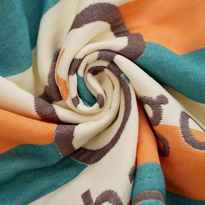 91家纺网 家纺一手货源 找家纺 朴尔家纺-毛巾被 2025新款格致系列全棉纯棉加厚六层纱布枕巾单枕巾枕巾单件 彩条狗-橘 52x78cm枕巾一对