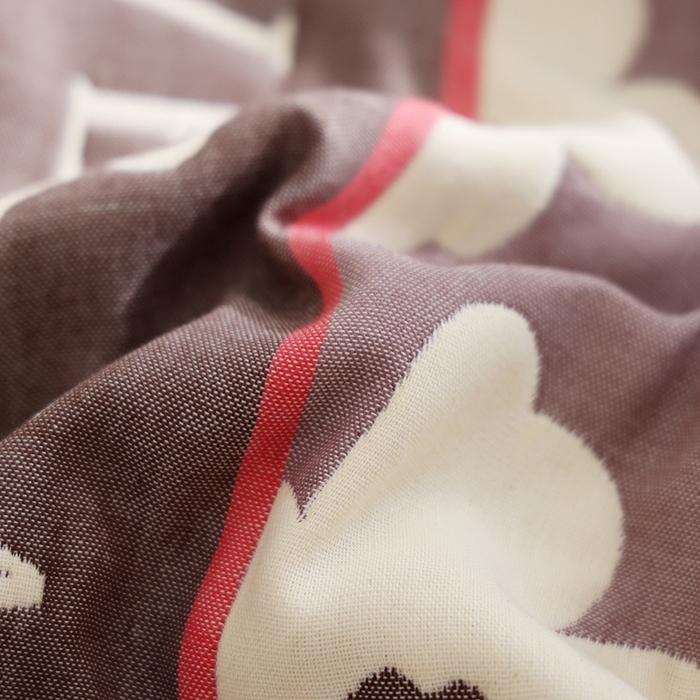 91家纺网 家纺一手货源 找家纺 朴尔家纺-毛巾被 2025新款格致系列全棉纯棉加厚六层纱布枕巾单枕巾枕巾单件 世家花园-红 52x78cm枕巾一对