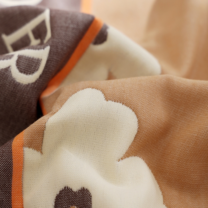 91家纺网 家纺一手货源 找家纺 朴尔家纺-毛巾被 2025新款格致系列全棉纯棉加厚六层纱布枕巾单枕巾枕巾单件 世家花园-咖 52x78cm枕巾一对