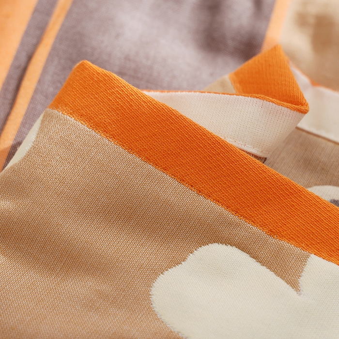 91家纺网 家纺一手货源 找家纺 朴尔家纺-毛巾被 2025新款格致系列全棉纯棉加厚六层纱布枕巾单枕巾枕巾单件 世家花园-咖 52x78cm枕巾一对