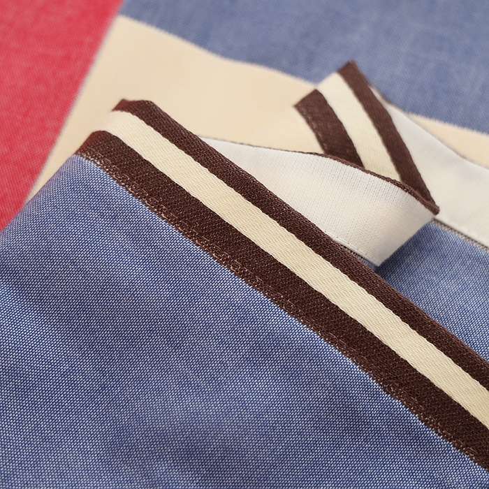 91家纺网 家纺一手货源 找家纺 朴尔家纺-毛巾被 2025新款格致系列全棉纯棉加厚六层纱布枕巾单枕巾枕巾单件 自然风-蓝 52x78cm枕巾一对