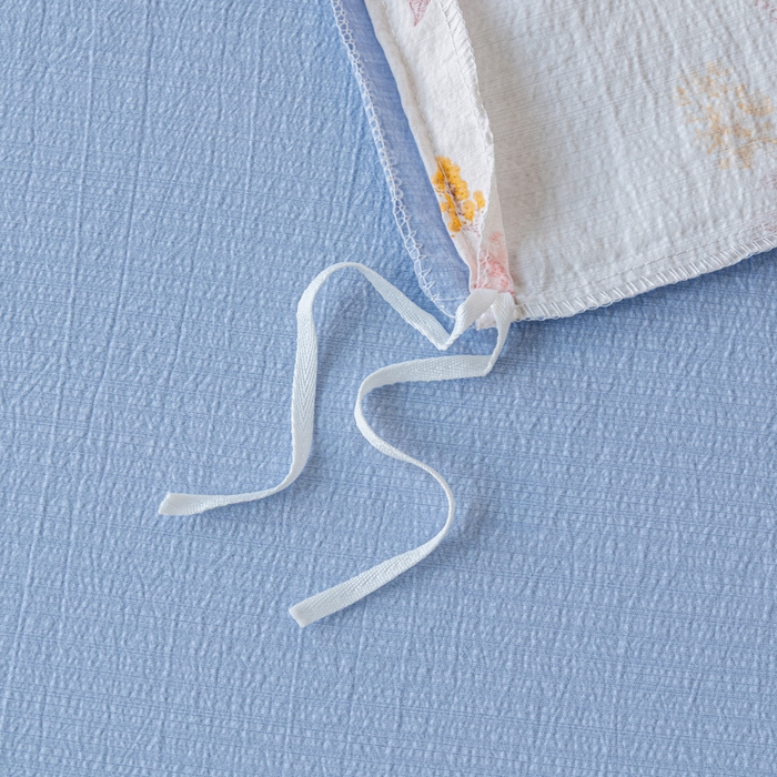 91家纺网 家纺一手货源 找家纺 奇丝雅 2025新款A类有氧超柔云感双层纱皱皱纱学生宿舍三件套家用四件套单被套 半岛慕尚