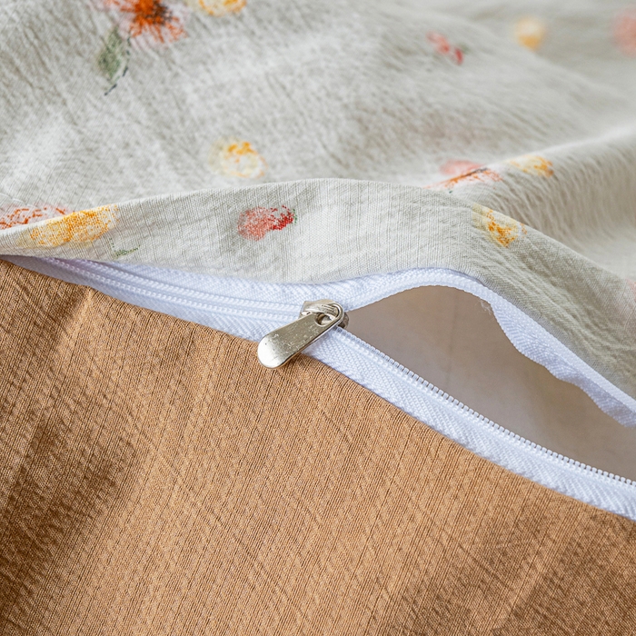 91家纺网 家纺一手货源 找家纺 奇丝雅 2025新款A类有氧超柔云感双层纱皱皱纱学生宿舍三件套家用四件套单被套 轻颂